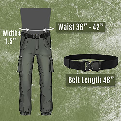 BLUPOND Tactical Belt with Quick Release Buckle – Adjustable Military EDC Rigger Belt for Men4