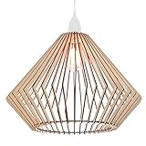Bellaniks Wood Pendant Light - Easy-to-Assemble Ceiling Chandelier - Modern Boho Hanging Lamp...