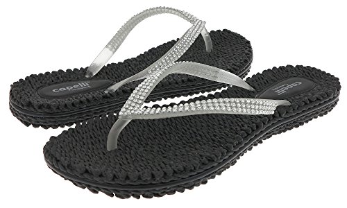 capelli new york rhinestone flip flops