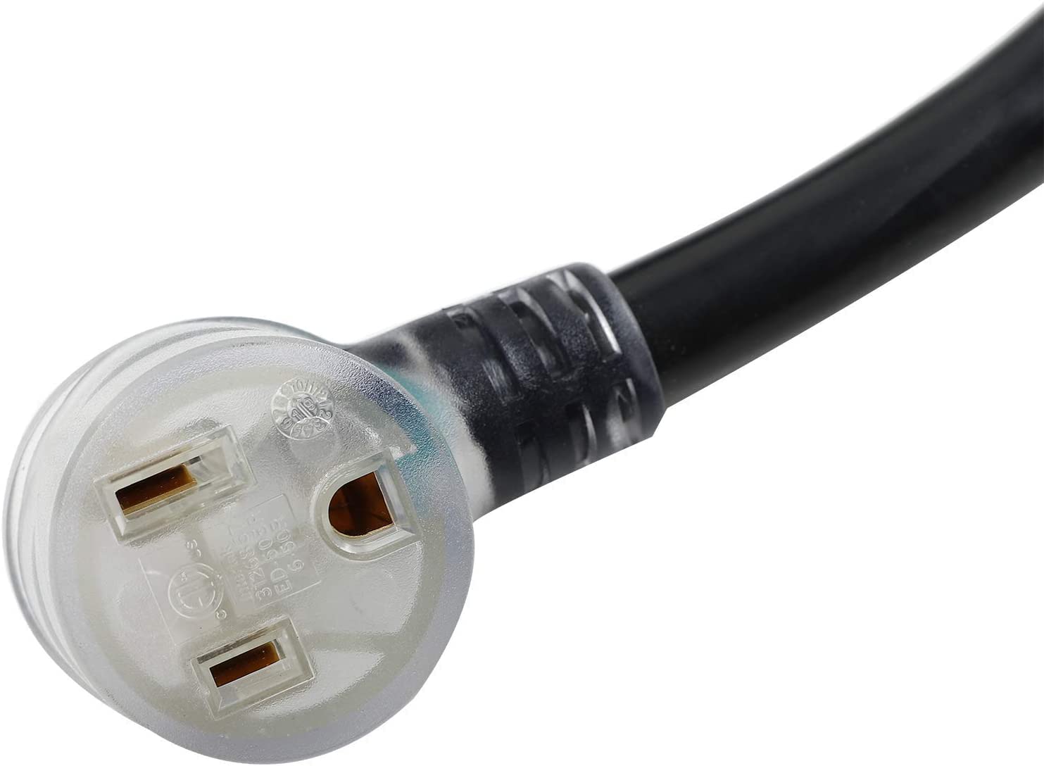 Cable de extensión de soldador de 25 pies, 220 V, 50 AMP, calibre 8, cable de máquina de soldadura industrial NEMA 6-50 con extremo iluminado para MIG TIG