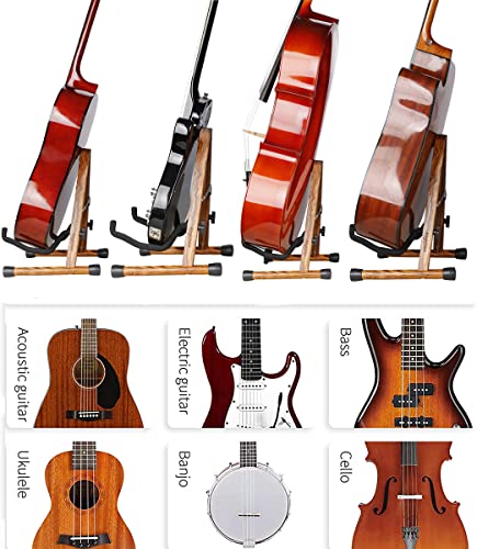 Support de sol en bois pour guitare, acoustique, électrique, cadre en A, pliable, réglable pour basse, violoncelle… - Les Beatles, Paul McCartney, John Lennon, RIngo Starr, George Harrison Support de sol en bois pour guitare, acoustique, électrique, cadre en A, pliable, réglable pour basse, violoncelle… – Image 5