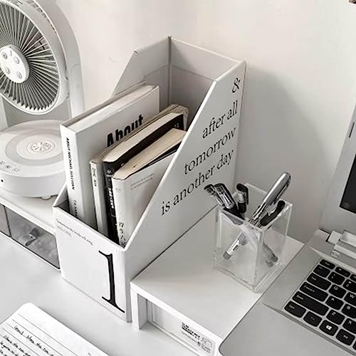 Porta-arquivos Brancos para Revistas, Caixa Organizadora de Revistas Resistente, Porta Revista Verti