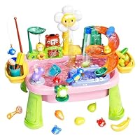 Whyzsjnclg Table à Eau pour Les Tout-Petits de 1 à 3 Ans, Table Eau pour Enfants, évier de Jeu électrique avec Course avec Pieds Amovibles, évier Jeu éducatif avec Robinet Rotatif 180