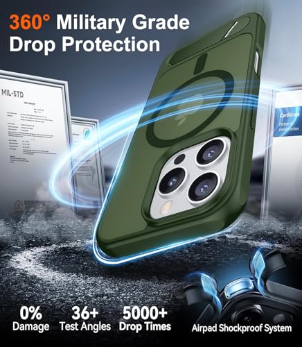 Image of Magnetic Compatible with iPhone 16 Pro Case, [Built-in Invisible Kickstand][Compatible with MagSafe][Military Grade Shockproof] Slim Translucent Matte Phone Case for iPhone 16 Pro 6.3 inch