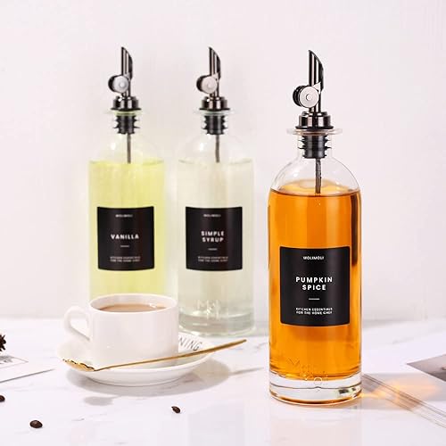 Miniatura 58 de Molimoli Botella dispensadora de aceite de oliva para cocina, dispensador de aceite con vertedor pesado, dispensador de botellas de vidrio