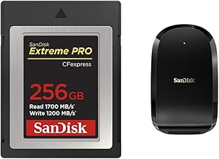 SanDisk 256GB Extreme PRO CFexpress Card Type B - SDCFE-256G-GN4NN & Extreme PRO CFexpress Card Reader - SDDR-F451-GNGEN