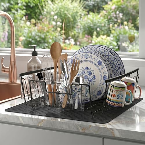Image of YUHFERA Stove Top Cover for Electric Stove - Silicone Stove Mat for Glass Top, Glass Cooktop Protector, XL Dish Drying Mats For Kitchen,Oven Covers for Electric Stove (Black,28 x 20)
