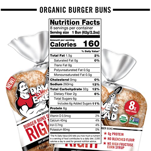 Dave'S Killer Bread 0013764028241 Burger Buns Done Right, Organic White Bread Hamburger Buns thumb #10
