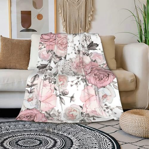 HGOD DESIGNS Watercolor Floral Blanket - Image 3
