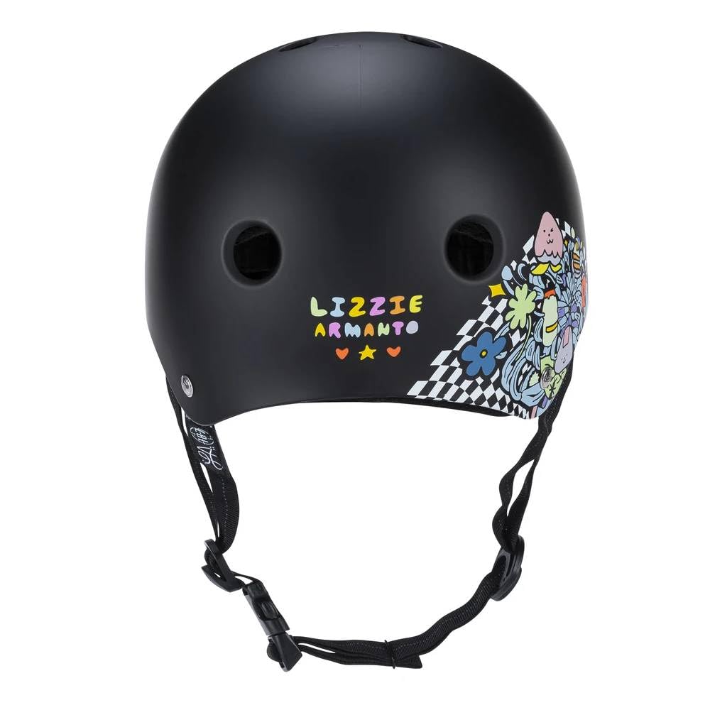 187 KILLER PADS Lizzie Armanto certyfikowany kask deskorolkowy/BMX - czarny kwiatowy (54-58 cm - S/M)