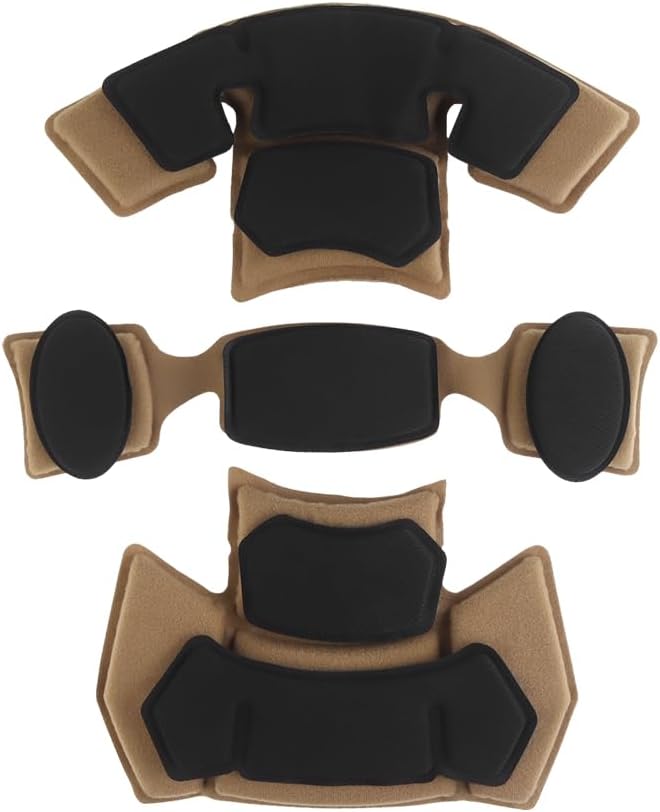 Tactical Helmet Liner Wearing System Combo Fits Wendy, Double Layer Helmet Pads, Chin Straps Adjustable via Dial, Cam Buckles and Quick Release Buckles, 4 Points Screws Mount Fits ACH, MICH, etc.