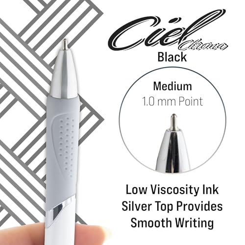 Bolígrafos retráctiles Bazic negro 1.0 mm, pack x2 miniatura 2