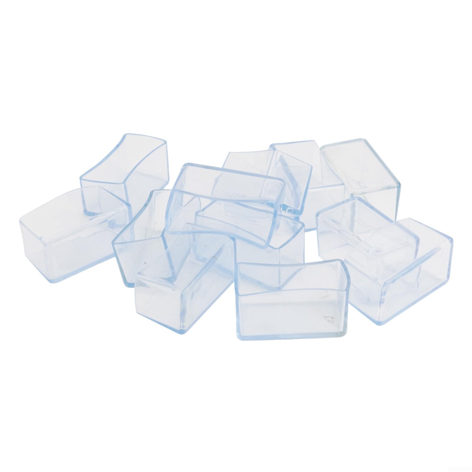 Coprigambe rettangolari in PVC, confezione da 12, per piedini di mobili, tavoli e sedie, protezioni per pavimenti con materiale e riduzione del rumore (30 x 60 mm)
