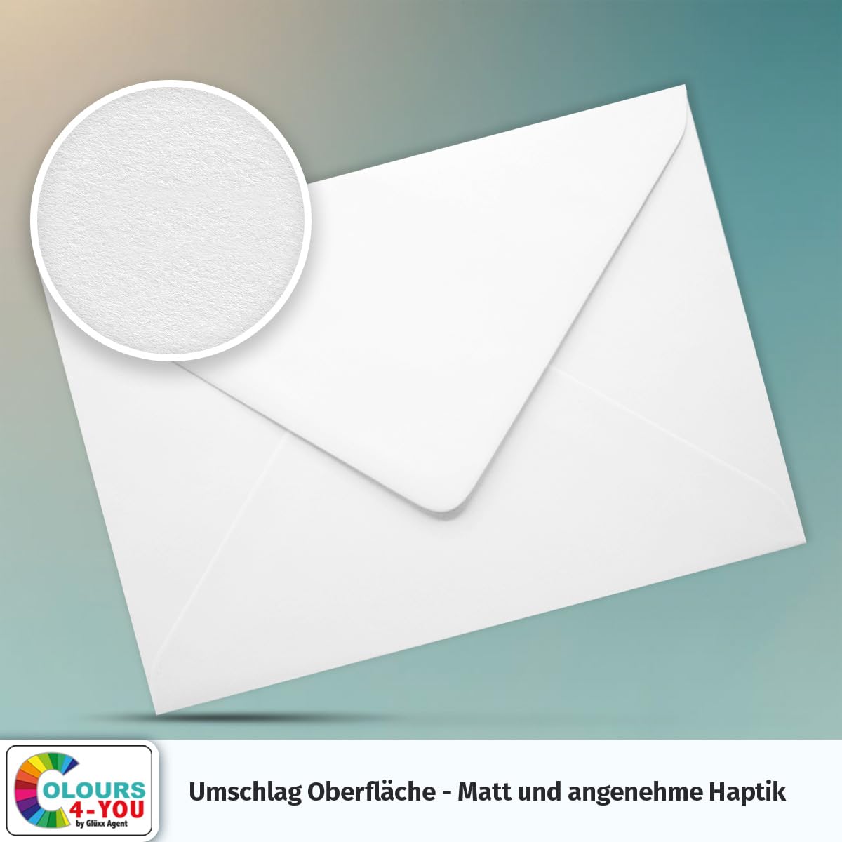 Colours-4-you - 500 buste per lettere, formato DIN B6, 12,5 x 17,5 cm, con chiusura a linguetta con punta da inumidire, colore: bianco, 12,5 x 17,5 cm