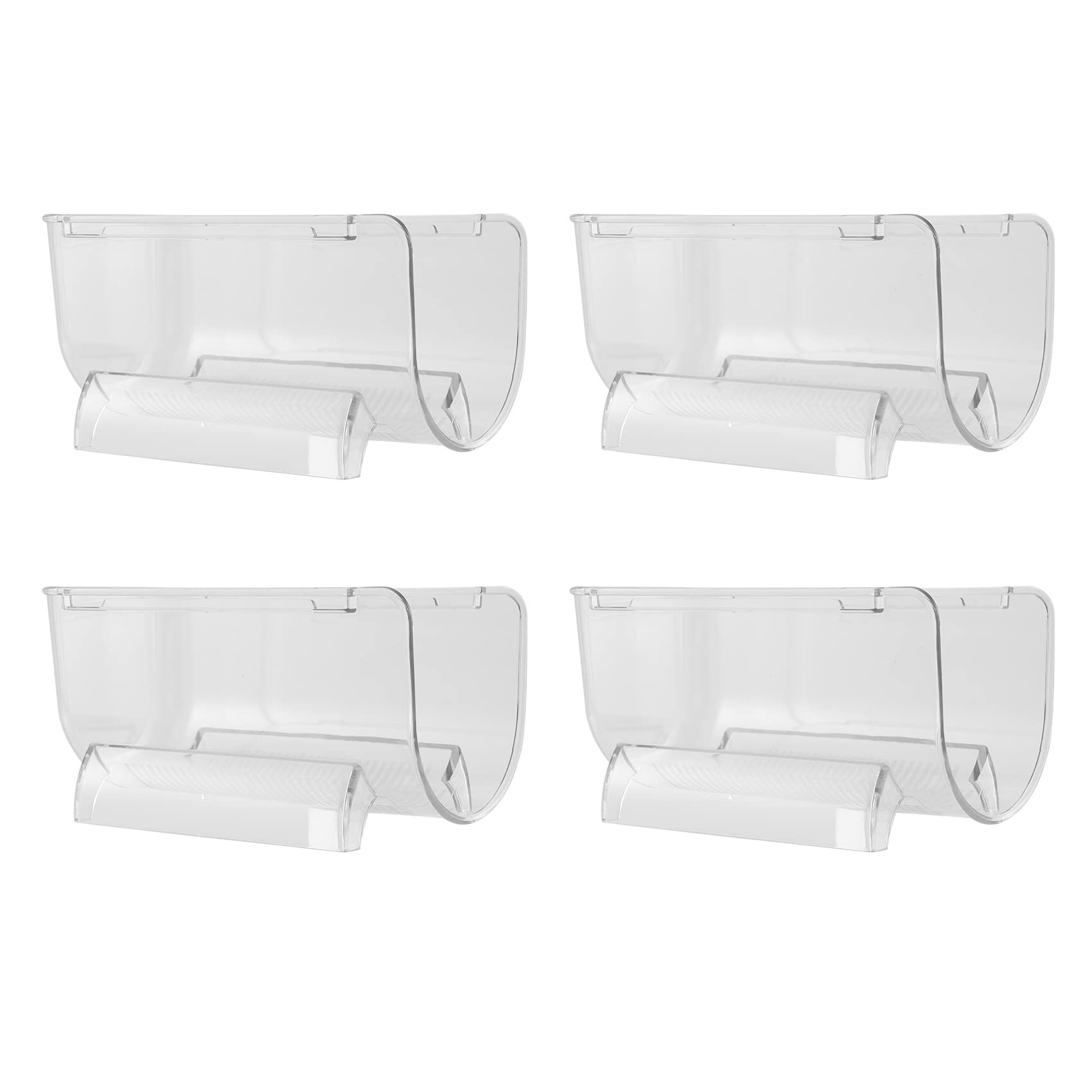 BGFAVCV 4Pcs Refrigerator Wine Holder,Clear Stackable Plastic Wine Rack Storage Water Bottle Organizer Water Bottle for Fridge