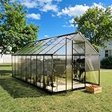 8x16 FT Greenhouse, Polycarbonate Green House with...