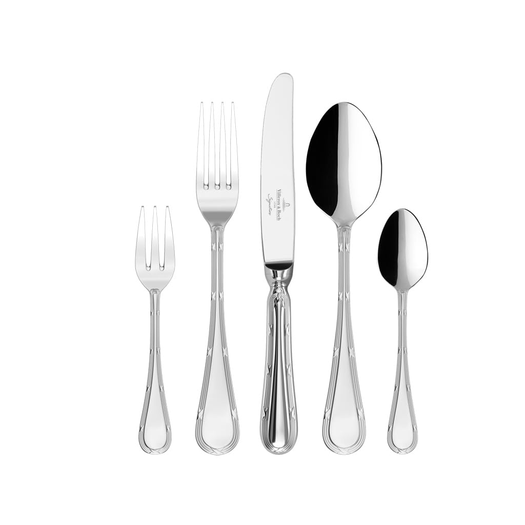 Villeroy & Boch Kreuzband Septfontaines Cutlery for up to 6 People, 30 Pieces, Stainless Steel