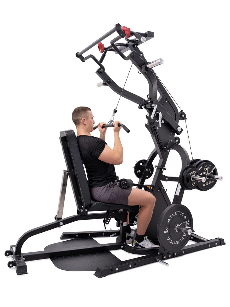 Atletica Triton | Multigym Triplex Station come set con panca per pesi X-Bench | Allenamento completo su spazio compatto | Stazione di trazione con barra di trazioni | Variant, braccio leva, Triton