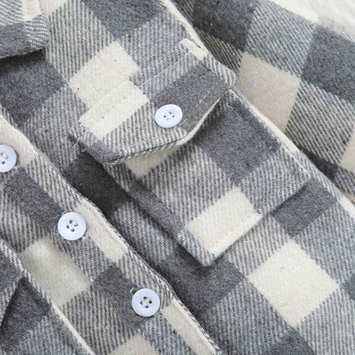 2024 Winter Plaid Jacket Coat Boys Girls Spring Fall New Long Sleeve Plaid Shirt Jacket Gifts Soft Fashion Jacket4