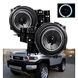 SPPC Black Projector Headlights Assembly Set CCFL Halo For Toyota Fj Cruiser - (Pair) Driver Left an