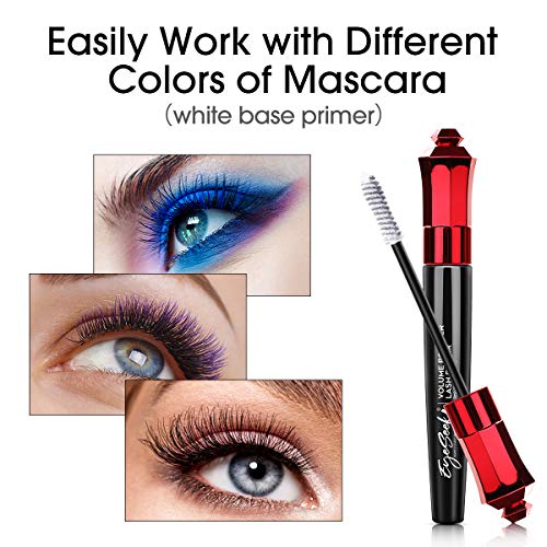 Eyeseek White Lash Primer Volumizing & Lengthening Mascara, Defining, Curling, Multiplying, Washable For Eyelash Extensions Makeup Voluminous Lash Boosting Conditioning #TOP5
