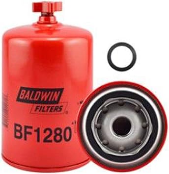 Baldwin Filters Fuel Filter, 6-1/4 x 3-11/16 x 6-1/4 In, Red