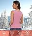 Ellareese Thermal Tank Top for Women Fleece Tank Top Sleeveless Camisole Winter Warm Base Layer Undershirts Pink