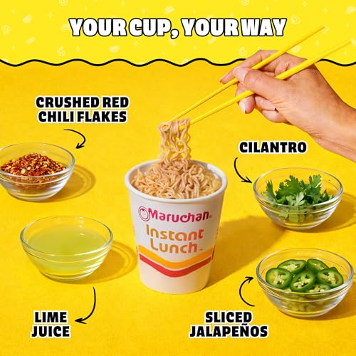 Image of Maruchan Instant Lunch Ramen Noodles, Chili Piquin & Shrimp - Japanese-Style Instant Noodle Soup, Easy Meal Ready in 3 Minutes - 2.25 Oz. (12 Pack)