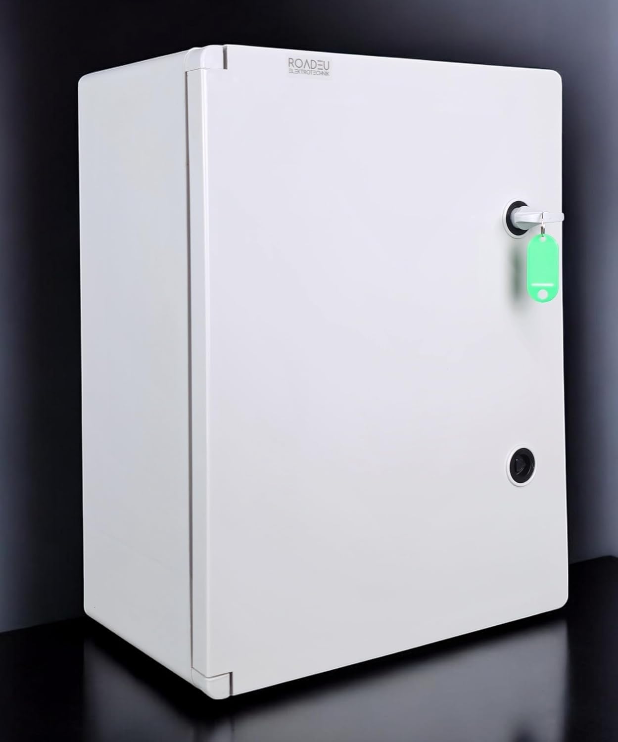 RoadEu – Caja de distribución mural IP65 400x500x245mm – Armario eléctrico estanco con cierre, prensaestopas, guía DIN y placa metálica – Para instalaciones técnicas y exteriores