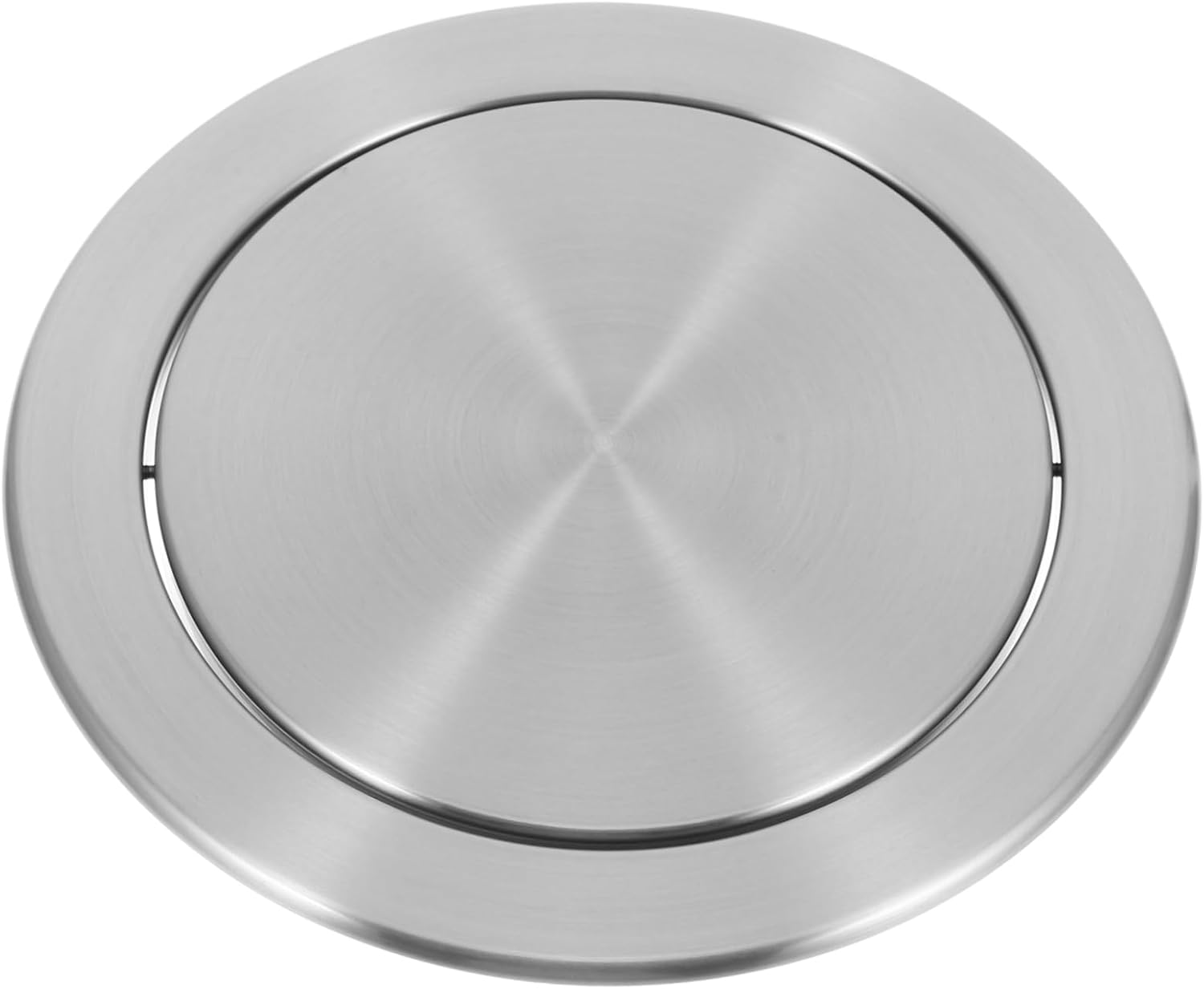 ULTECHNOVO Stainless Steel Trash Can Lid with Swing Flap Garbage Bin Cover for Kitchen Bathroom and Hotel Use Balanced Opening for Easy Access