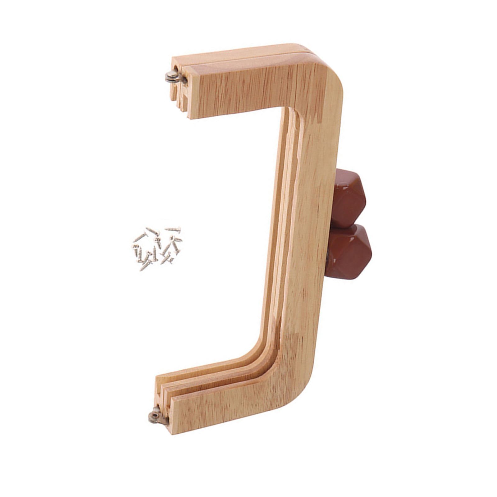 Telaio per borsa in legno da 19,6 cm di lunghezza, per borse fai da te, con chiusura quadrata per la realizzazione di borse fai da te