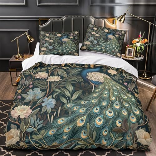 Housse de couette patchwork hypoallergénique microfibre anti-acariens lit double ado 200x200