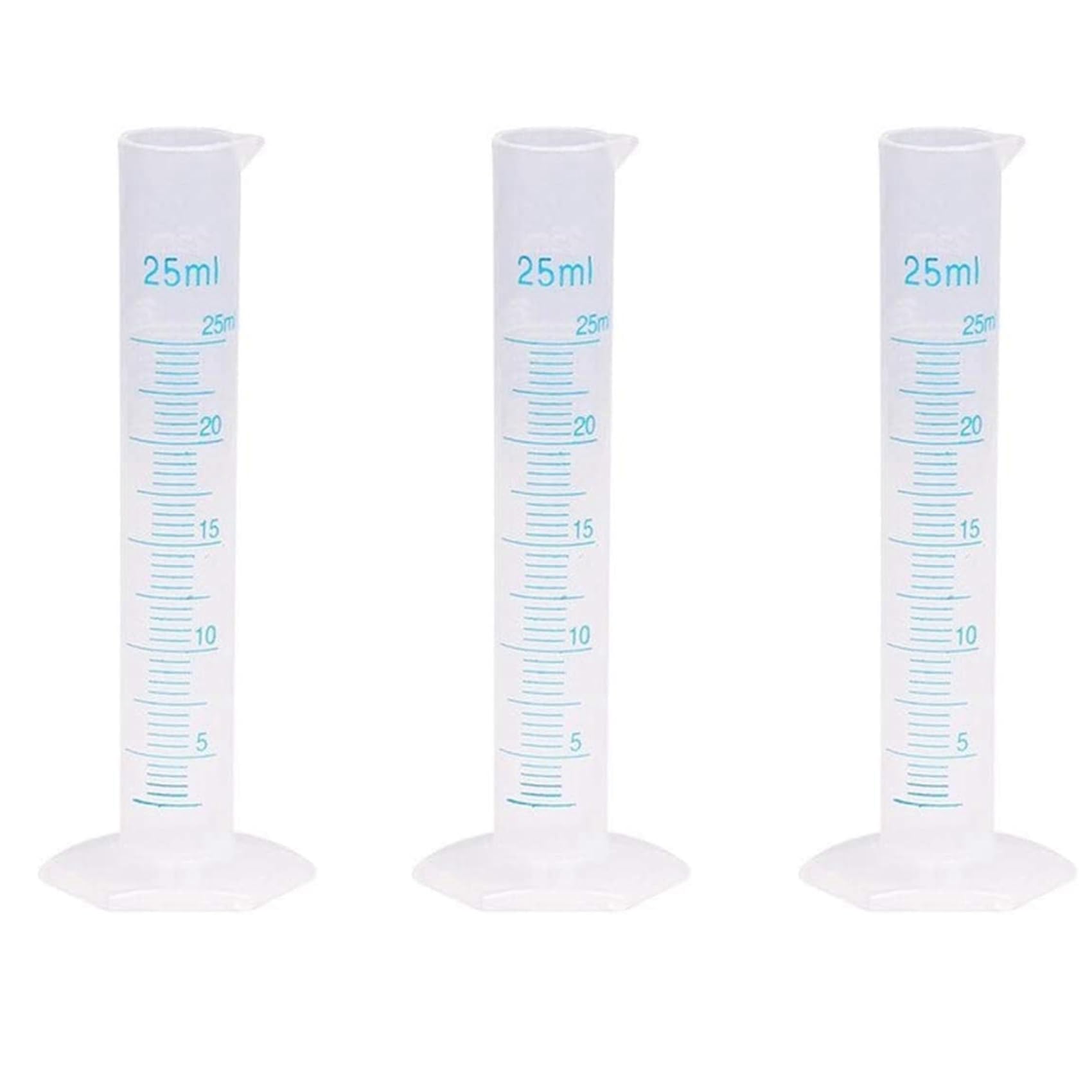 Hndhbfgrt 3X Measuring Cylinder Plastic Graduated Tube Tool for Lab(25Ml)