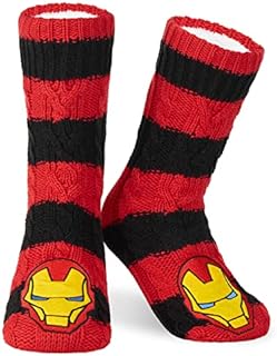 Marvel Fluffy Socks, Mens Slipper Socks, Black Panther Thor Warm Knitted Socks