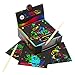 Jar Melo Scratch Rainbow Notes,130 Count, 2 Wooden Styluses, Arts & Crafts Kits for Kids, Rainbow Scratch-Off Papers, Rainbow Holographic Mini Notes