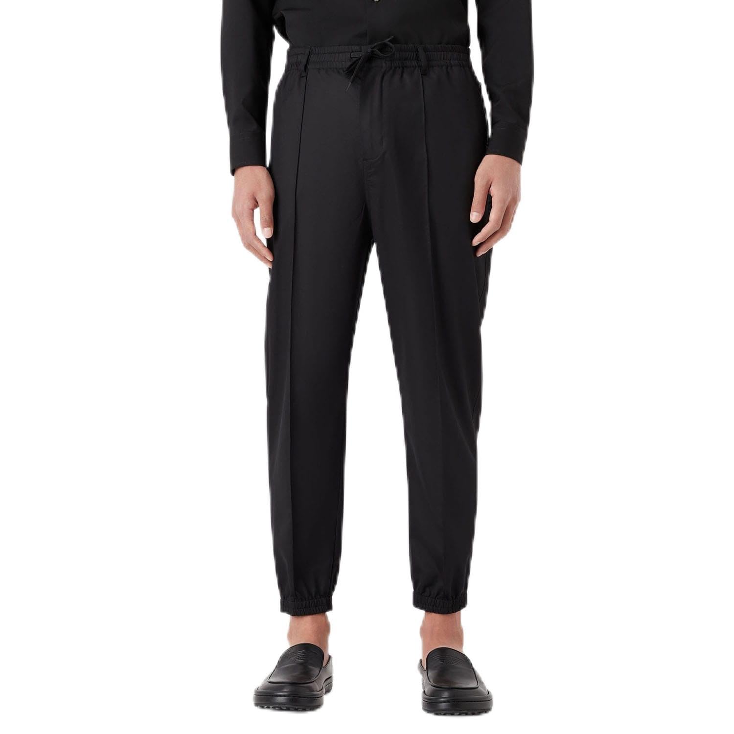 Emporio Armani Men's Black Trousers In