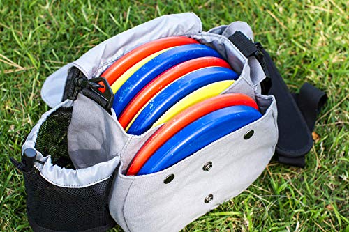 Rogue Iron Disc Golf Bag- Sling Tote Bag for Frisbee Golf - Holds Up to 8 Discs, Water Bottle, and Accessories (Gray) - Thumbnail 6