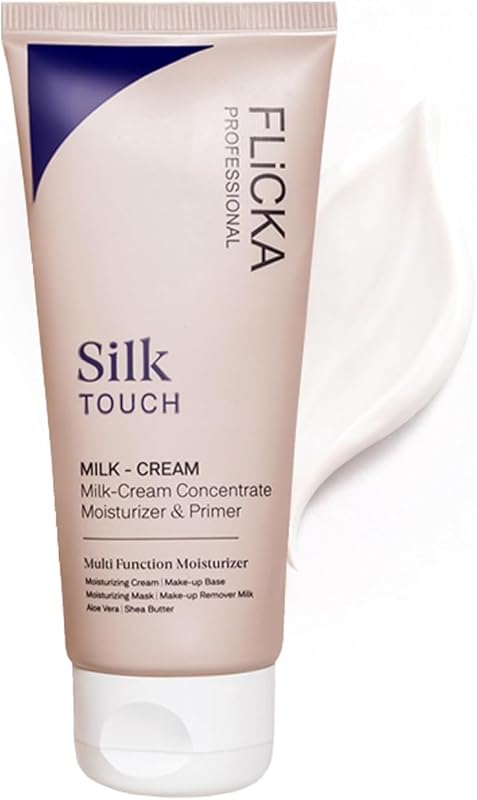 FLiCKA Silk Touch 3 in 1 Moisturizer and Primer for Face Hydrating, Lightweight, Long-Lasting Pore Minimizer Dermatologically Tested All Skin Types Makeup Base 60g, Cruelty Free, (Pack of 1)