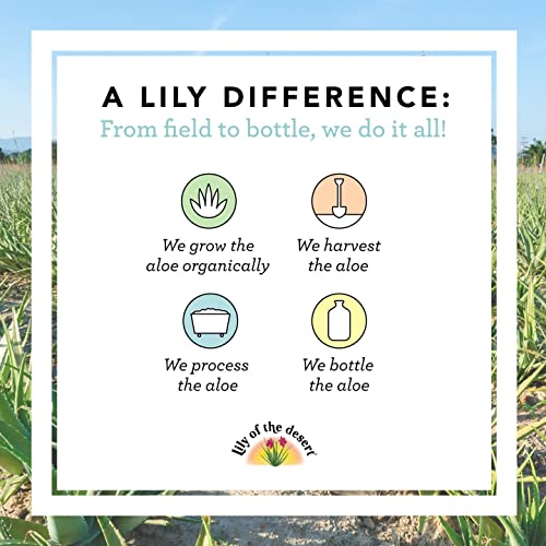 Lily Of The Desert Aloe Vera Juice Drink, Inner Fillet, Vegan Dietary & Immune Support, Antioxidant Beverage, Gluten Free Liquid Digestive Aid, No Water Added, 128 Fl Oz