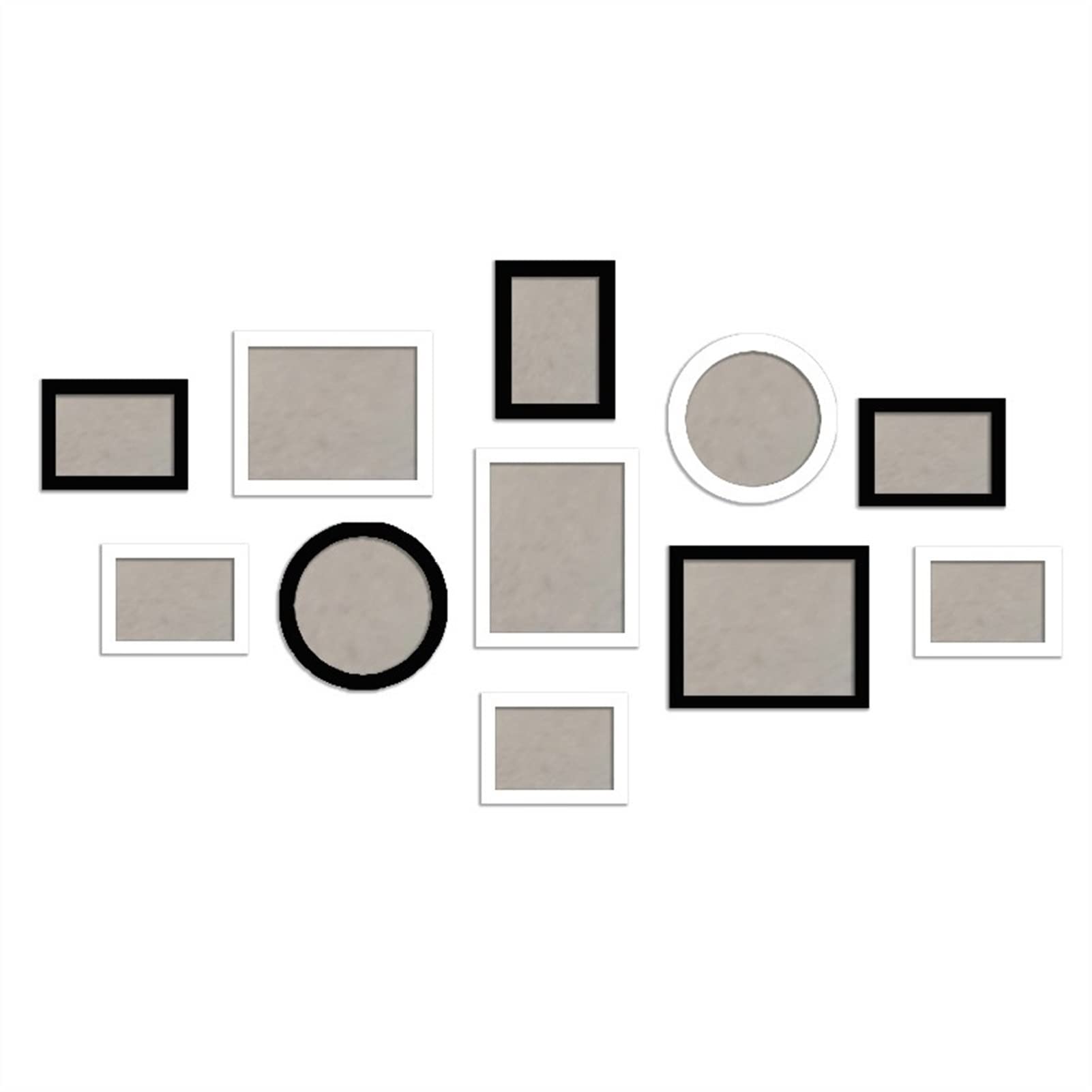 إطارات الصور 11pcs/مجموعة إطارات صور الخشب إطارات جدار ديكور إطار صورة للجدار مع زجاج خشبي كلاسيكي شنق الجدار للديكور الداخلي (Color : D, Size : Plus(Upgrade 2cm))