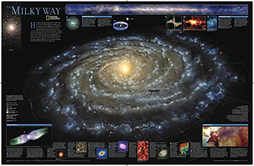 National Geographic Milky Way Wall Map (31.25 x 20.25 in) (National Geographic Reference Map)