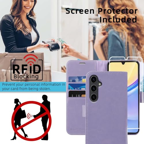 Etui Coque Galaxy A16 housse portefeuille antichoc flip case violet clair