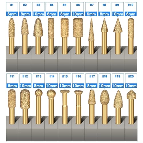 Fresa diamantada vacuum brazed 6mm para metal y piedra miniatura 6