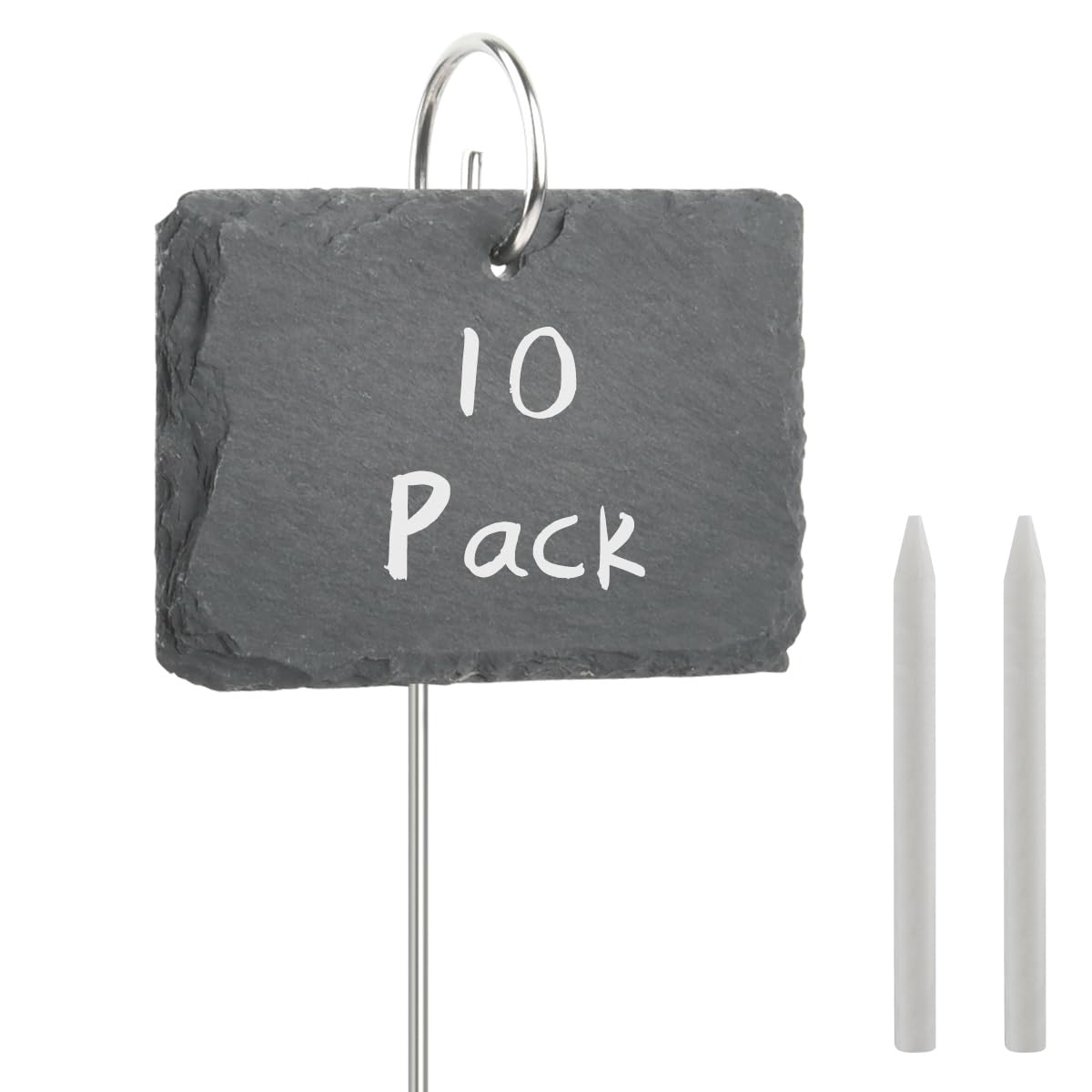 10PCS Étiquettes pour Plantes Potager, Étiquettes Plantes en ardoise,Marqueurs de Plantes de Jardin,10 x 7cm Jardin Balcon Plantes Légumes, Réutilisable, Résistant aux Intempéries