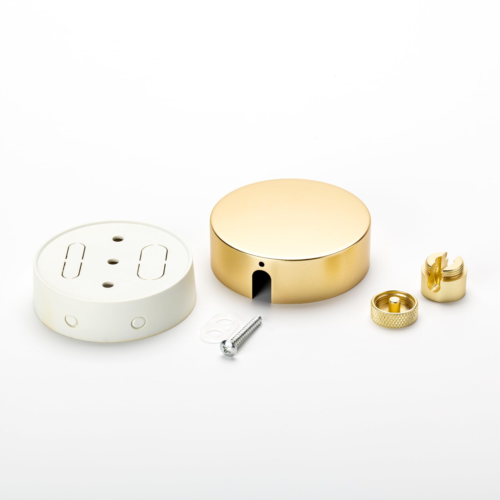 ORION LIGHTSTYLE Distributor Set including junction box incl. 3 pin ceiling pin canopy ceiling box rosette junction box cover gold - Image 2