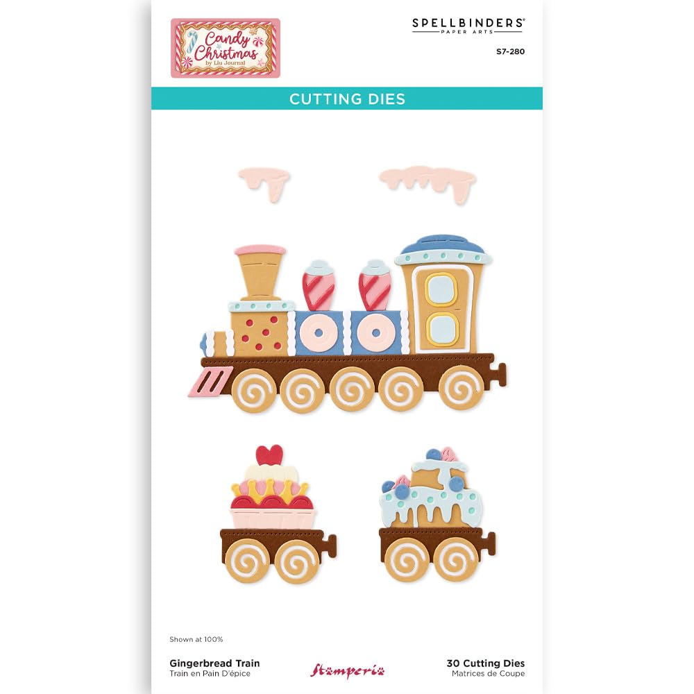 Matrice de découpe Stamperia Train pour créer des décorations de Noël et cadeaux artisanaux