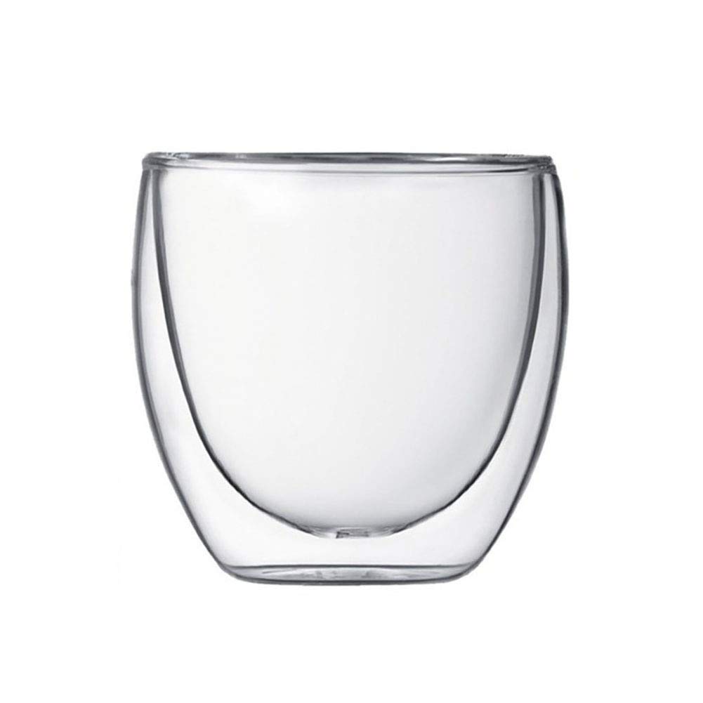 Trohollis 80Ml 4Pcs Tea Cup,Cups And Saucers Set Double Walled Heat Insulated Espresso Tea Cup Coffee Mug(80Ml 4Pcs)