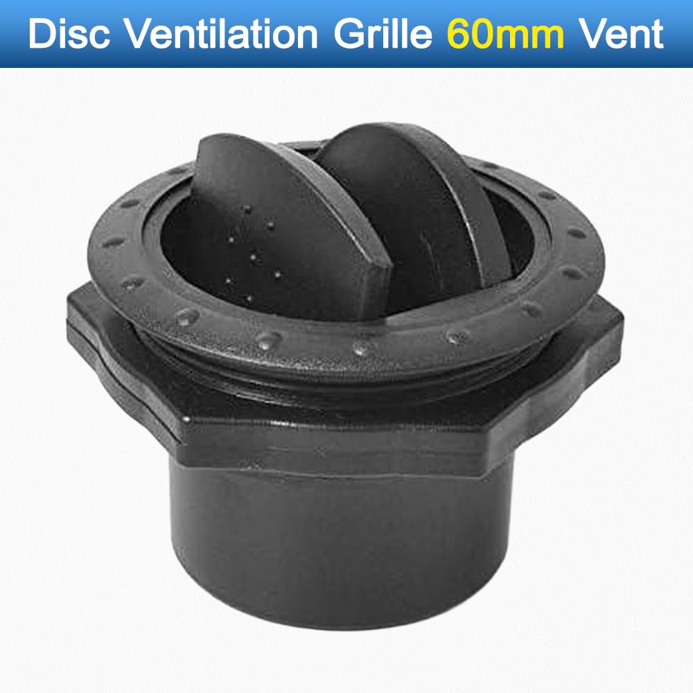 Nero 60mm Bocchetta Aria Condizionata Auto Ventilazione Universale A/C Griglia per Camper RV