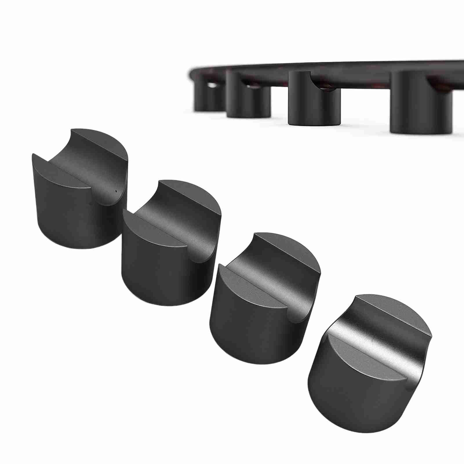 Zunate Zacisk Stabilizujący Kabel HiFi 4 szt. |Wspornik z Drutu ze Stopu Aluminium do Kina Domowego z redukcją Wibracji Głośników (BLACK)