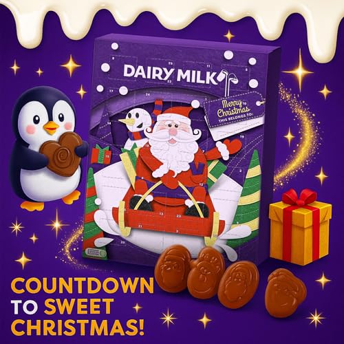 ANGIX 90g Dairy Milk Chocolate Advent Calendar 2025 Luxurious Advent Calendars for a Sweet Countdown - Perfect 24 Finest Milk Chocolate Advent Calendar Gift for the Festive Season (1)